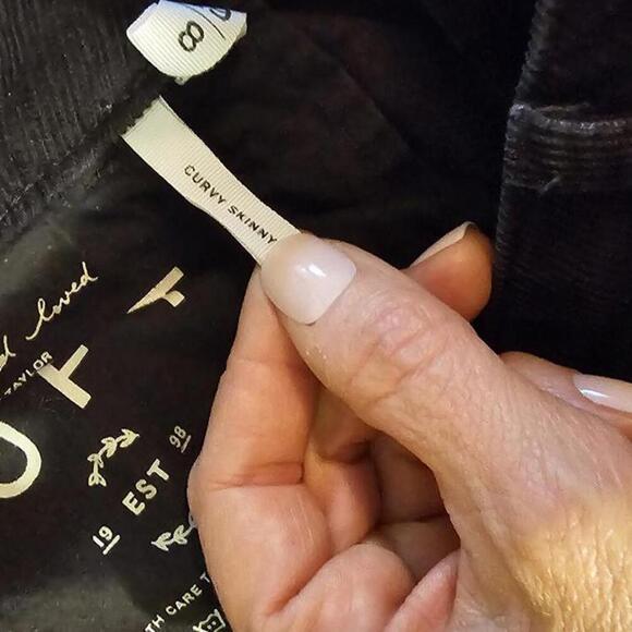 LOFT Women's Black Corduroy Pants 29/8 - Picture 4 of 10